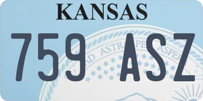 KS license plate 759ASZ