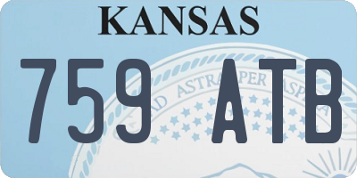 KS license plate 759ATB