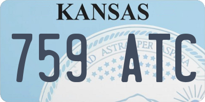 KS license plate 759ATC