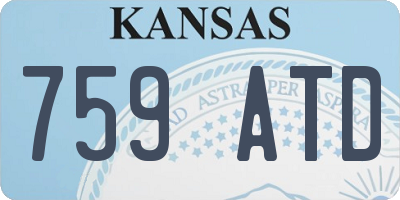 KS license plate 759ATD