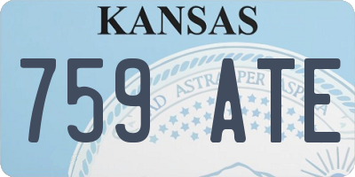 KS license plate 759ATE