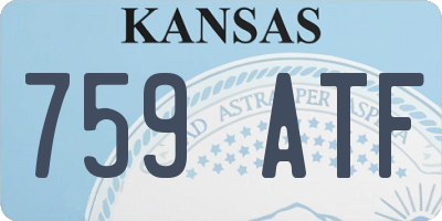 KS license plate 759ATF
