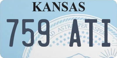 KS license plate 759ATI