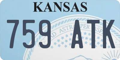 KS license plate 759ATK