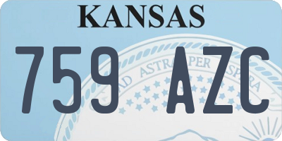 KS license plate 759AZC