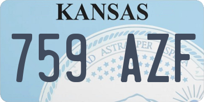 KS license plate 759AZF