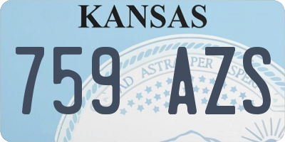 KS license plate 759AZS