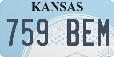 KS license plate 759BEM