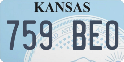KS license plate 759BEO