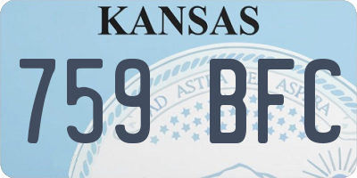 KS license plate 759BFC