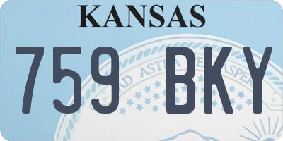 KS license plate 759BKY