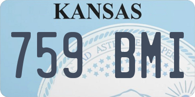 KS license plate 759BMI