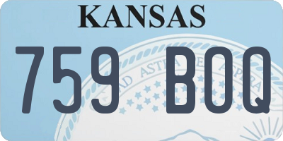 KS license plate 759BOQ