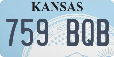 KS license plate 759BQB