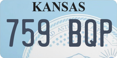 KS license plate 759BQP