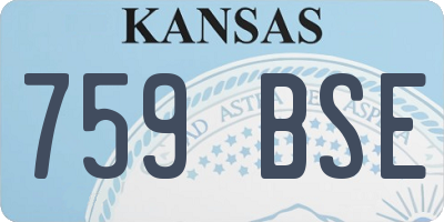 KS license plate 759BSE