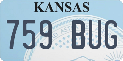 KS license plate 759BUG