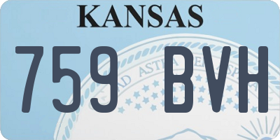 KS license plate 759BVH
