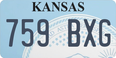 KS license plate 759BXG