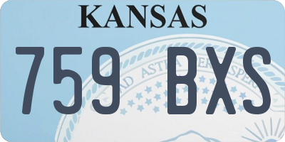KS license plate 759BXS