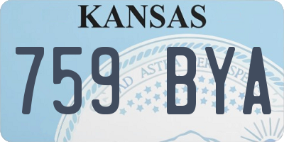 KS license plate 759BYA