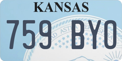 KS license plate 759BYO