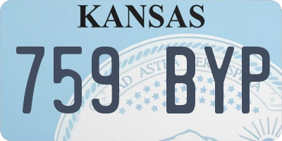KS license plate 759BYP