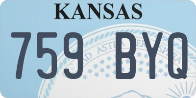 KS license plate 759BYQ