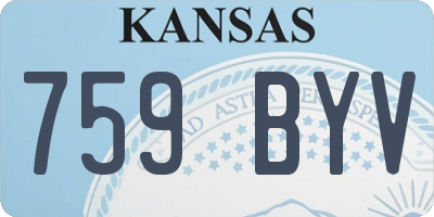 KS license plate 759BYV
