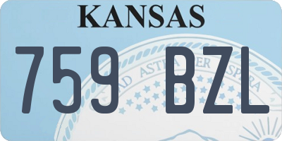 KS license plate 759BZL