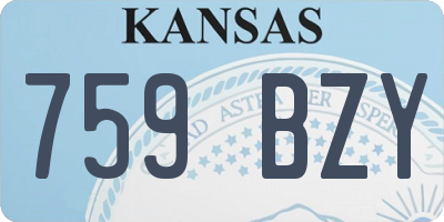 KS license plate 759BZY