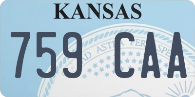 KS license plate 759CAA