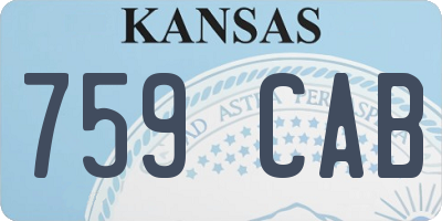 KS license plate 759CAB