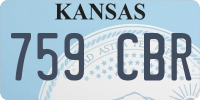 KS license plate 759CBR