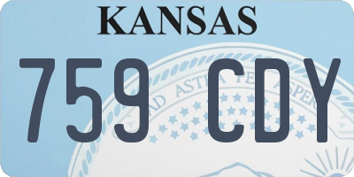 KS license plate 759CDY