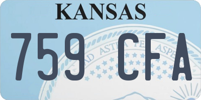KS license plate 759CFA