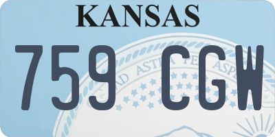KS license plate 759CGW