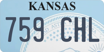 KS license plate 759CHL