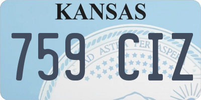 KS license plate 759CIZ