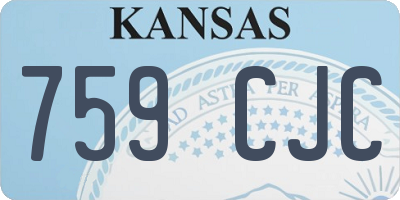 KS license plate 759CJC