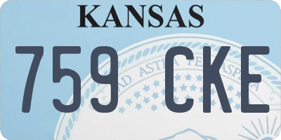KS license plate 759CKE