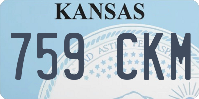 KS license plate 759CKM