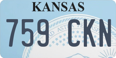 KS license plate 759CKN