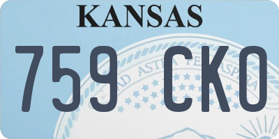 KS license plate 759CKO