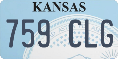 KS license plate 759CLG