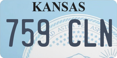 KS license plate 759CLN