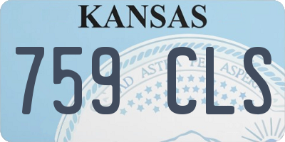 KS license plate 759CLS