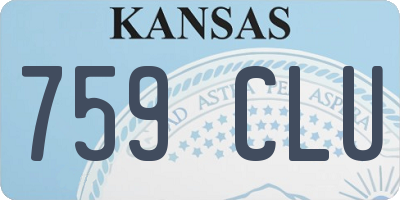 KS license plate 759CLU