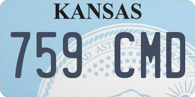 KS license plate 759CMD
