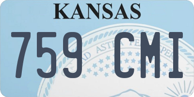 KS license plate 759CMI